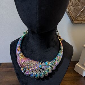 Colorful Peacock Necklace